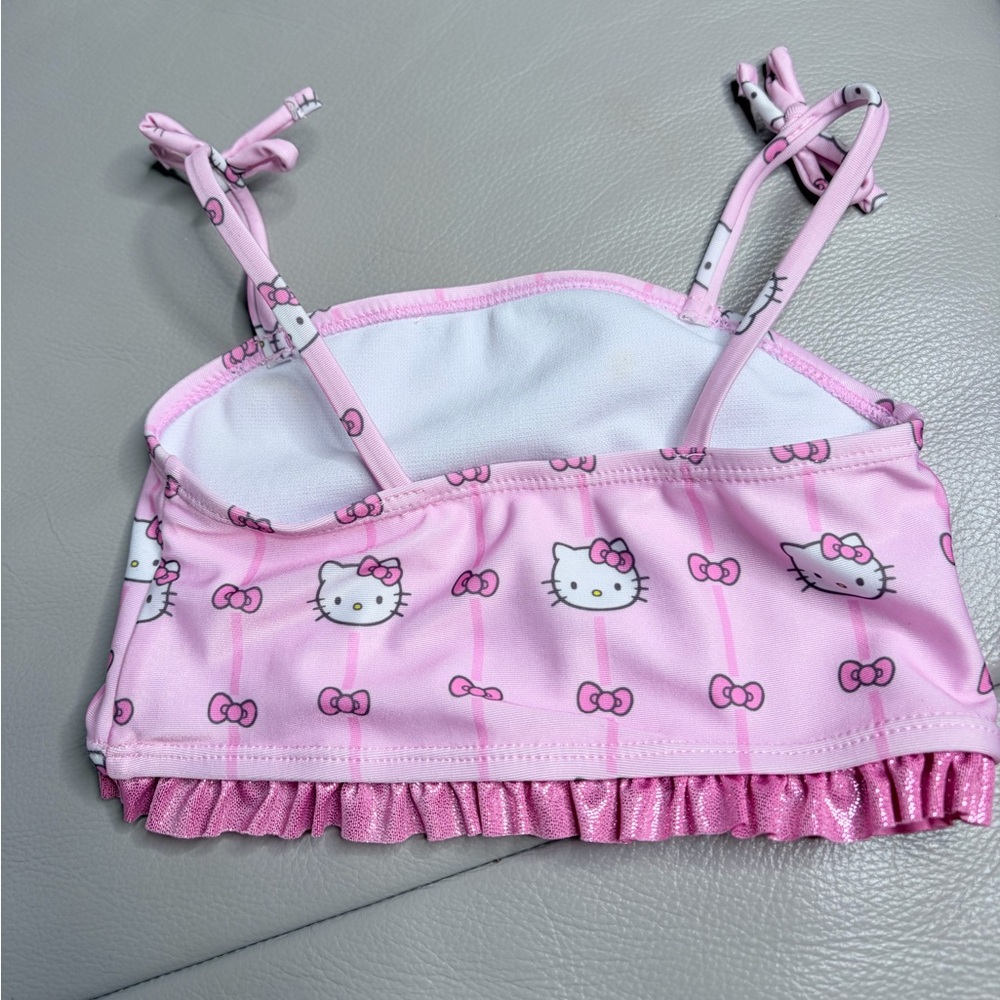 Pink Hello Kitty Ruffle Bikini Top 3T - Picture 3 of 6